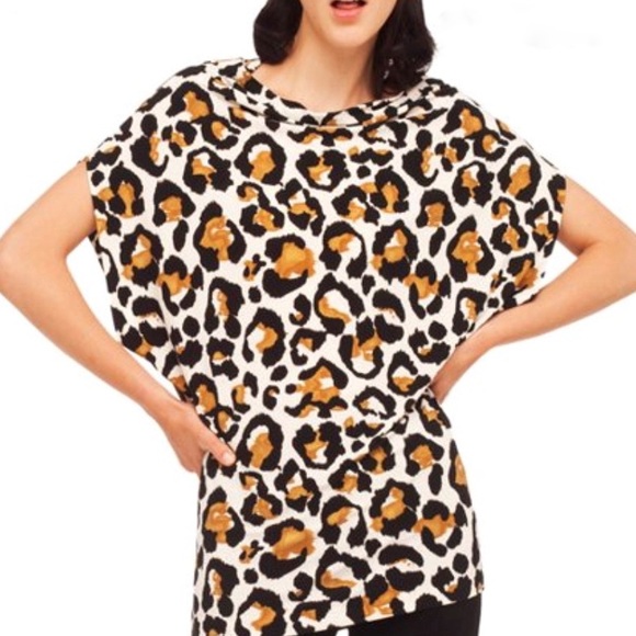 Norma Kamali Tops - NORMA KAMALI Animal Print Jersey Tunic Sz. M